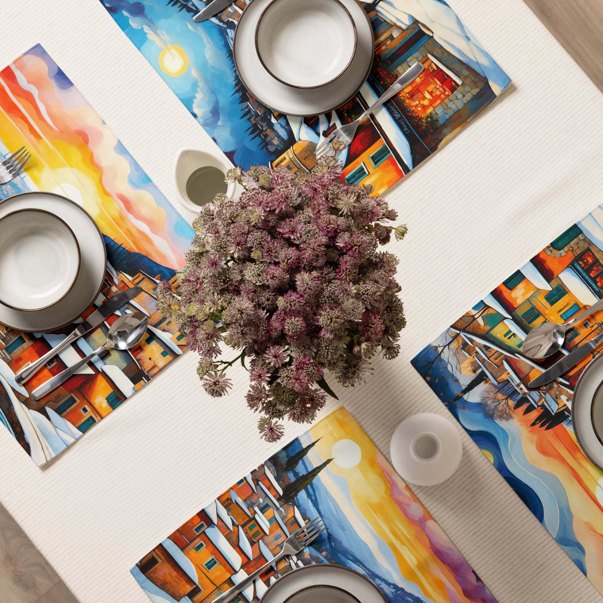 French Villages in Winter – Elegant Placemat Set 7 French Villages in Winter – Elegant Placemat Set - Image 7