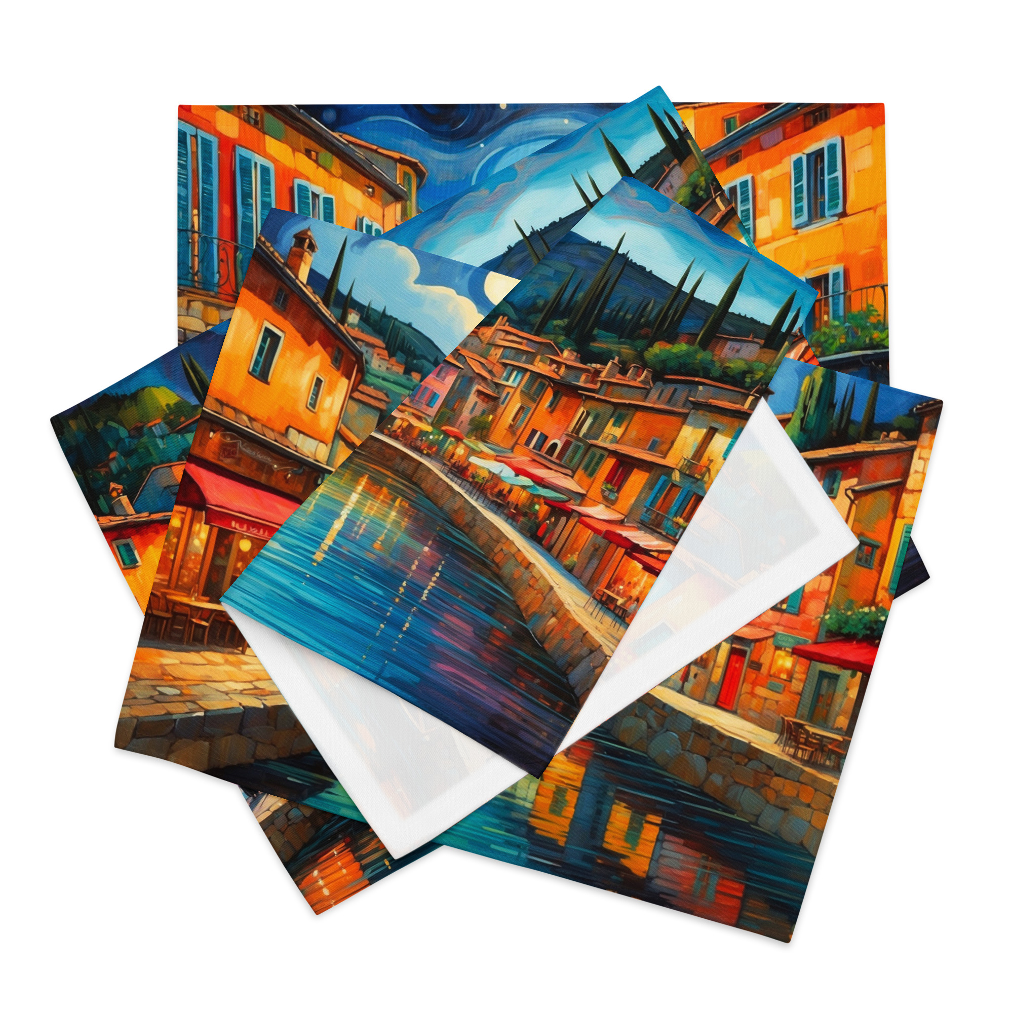 A Summer Evening in France – Elegant Placemat Set 4 A Summer Evening in France – Elegant Placemat Set - Image 4