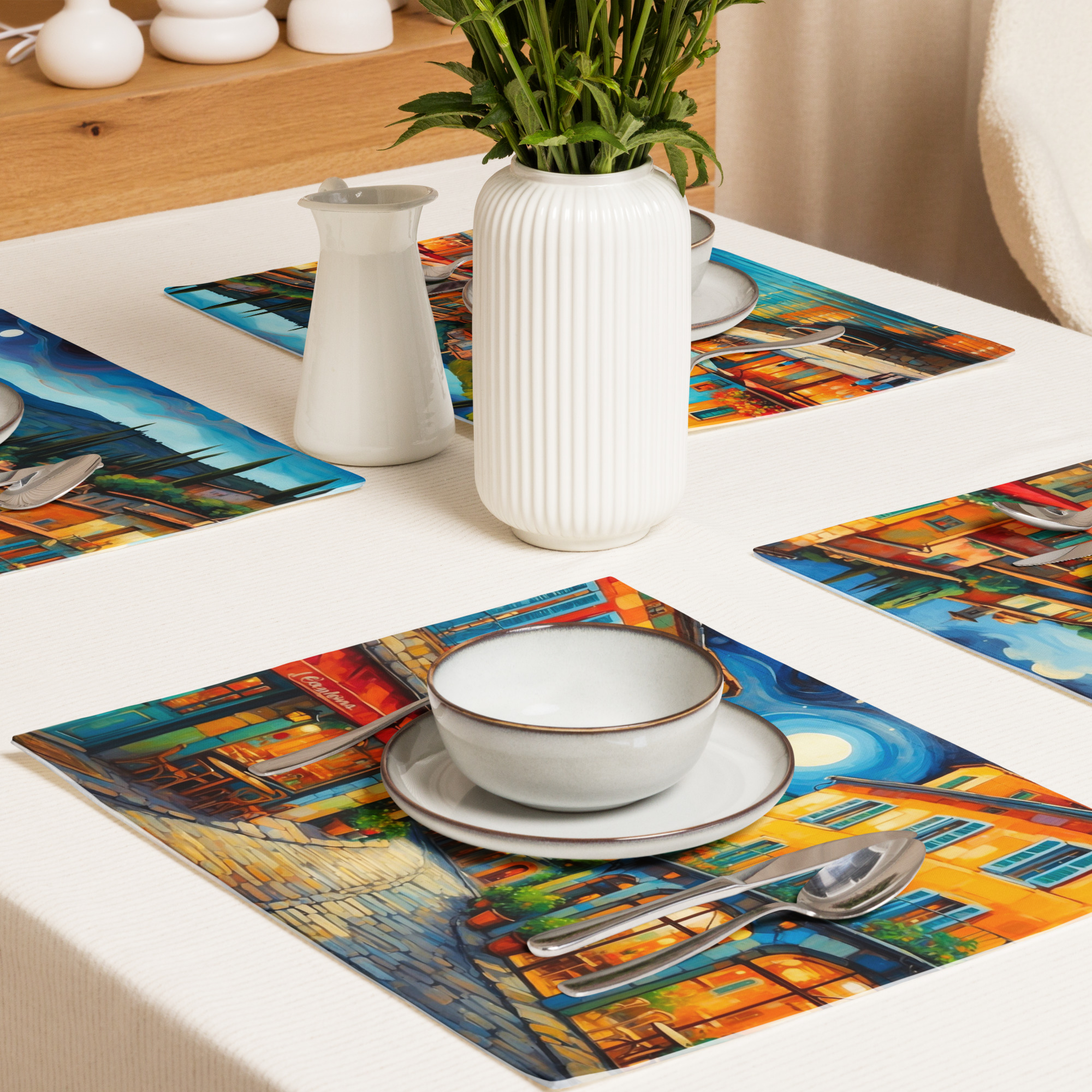 A Summer Evening in France – Elegant Placemat Set 5 A Summer Evening in France – Elegant Placemat Set - Image 5