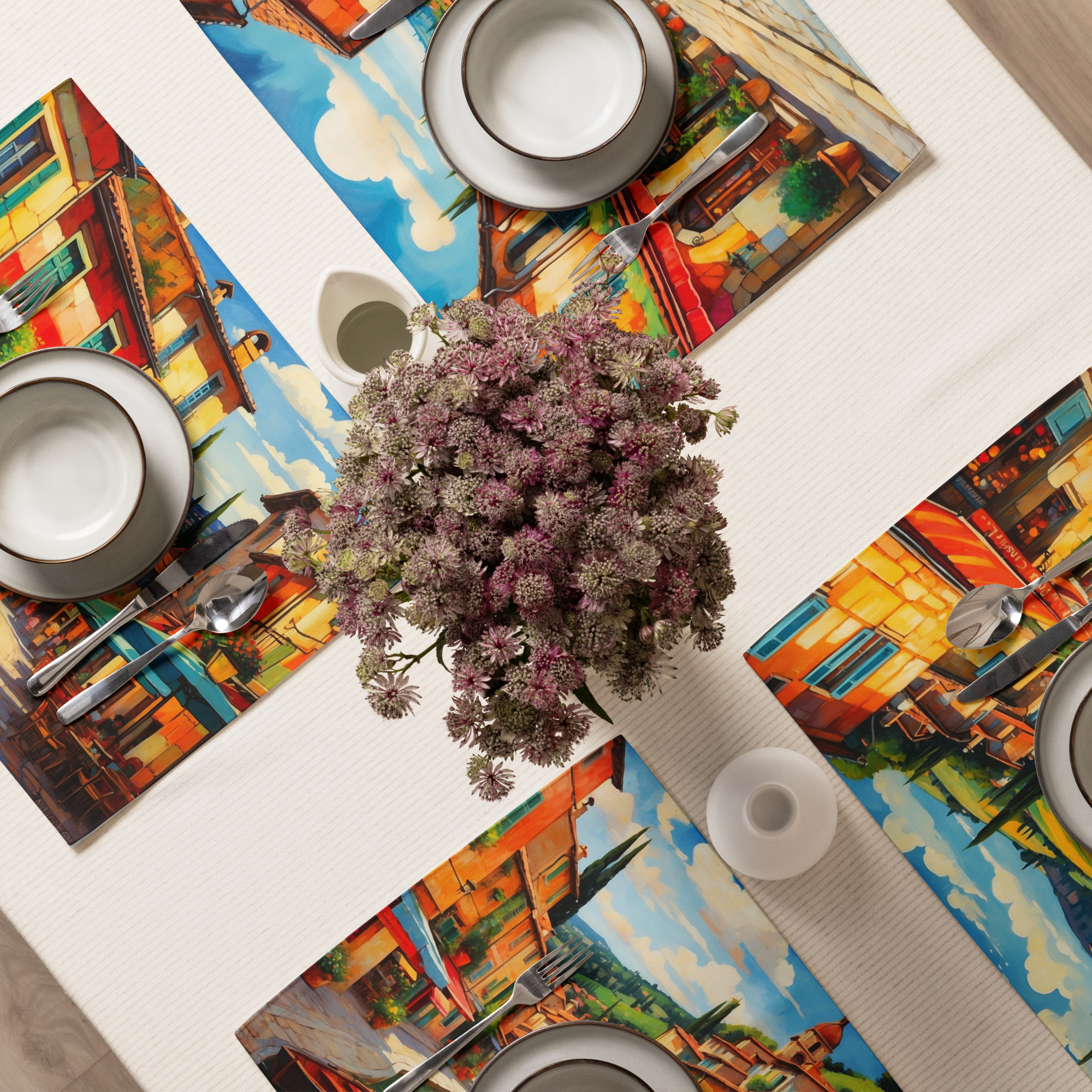 France in Summer – Colorful Placemat Set of 4 8 France in Summer – Colorful Placemat Set of 4 - Image 8