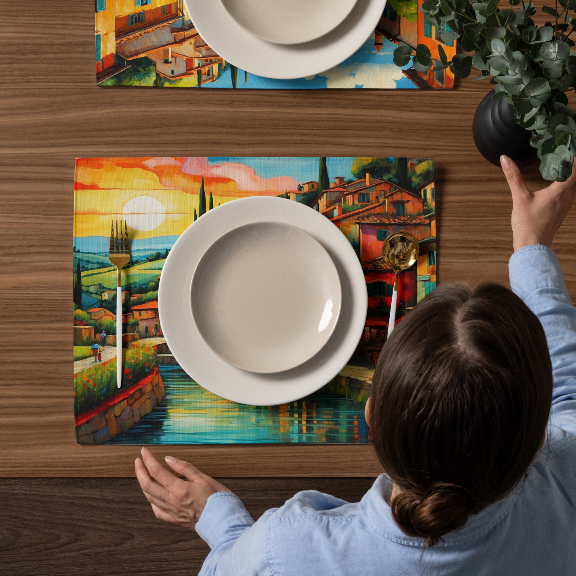 A Village in France – Provence Placemat Set 4 A Village in France – Provence Placemat Set - Image 4