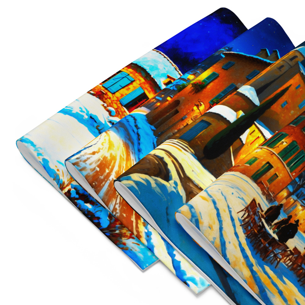 Snowy French Alps – Elegant Winter Placemat Set 2 Snowy French Alps – Elegant Winter Placemat Set - Image 2