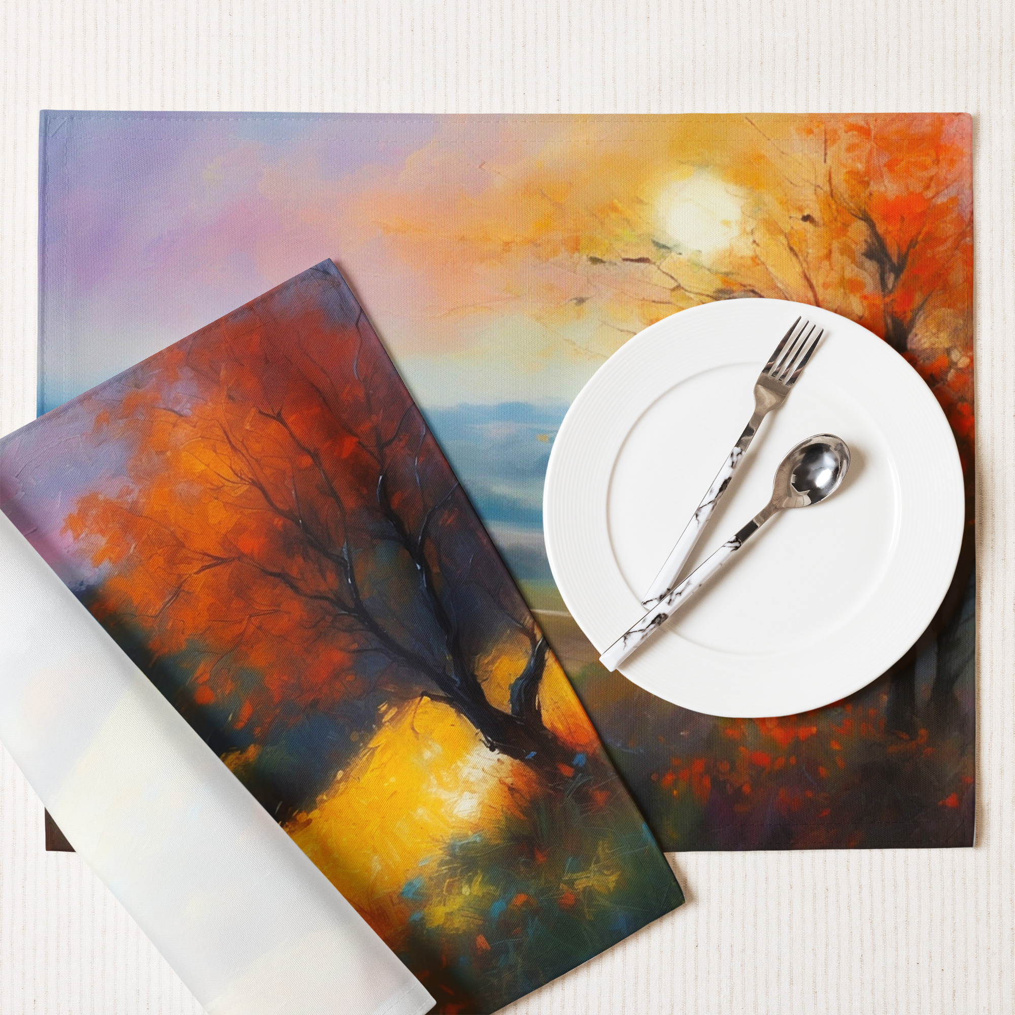 Dusk Across the Fields – Elegant Placemat Set 5 Dusk Across the Fields – Elegant Placemat Set - Image 5