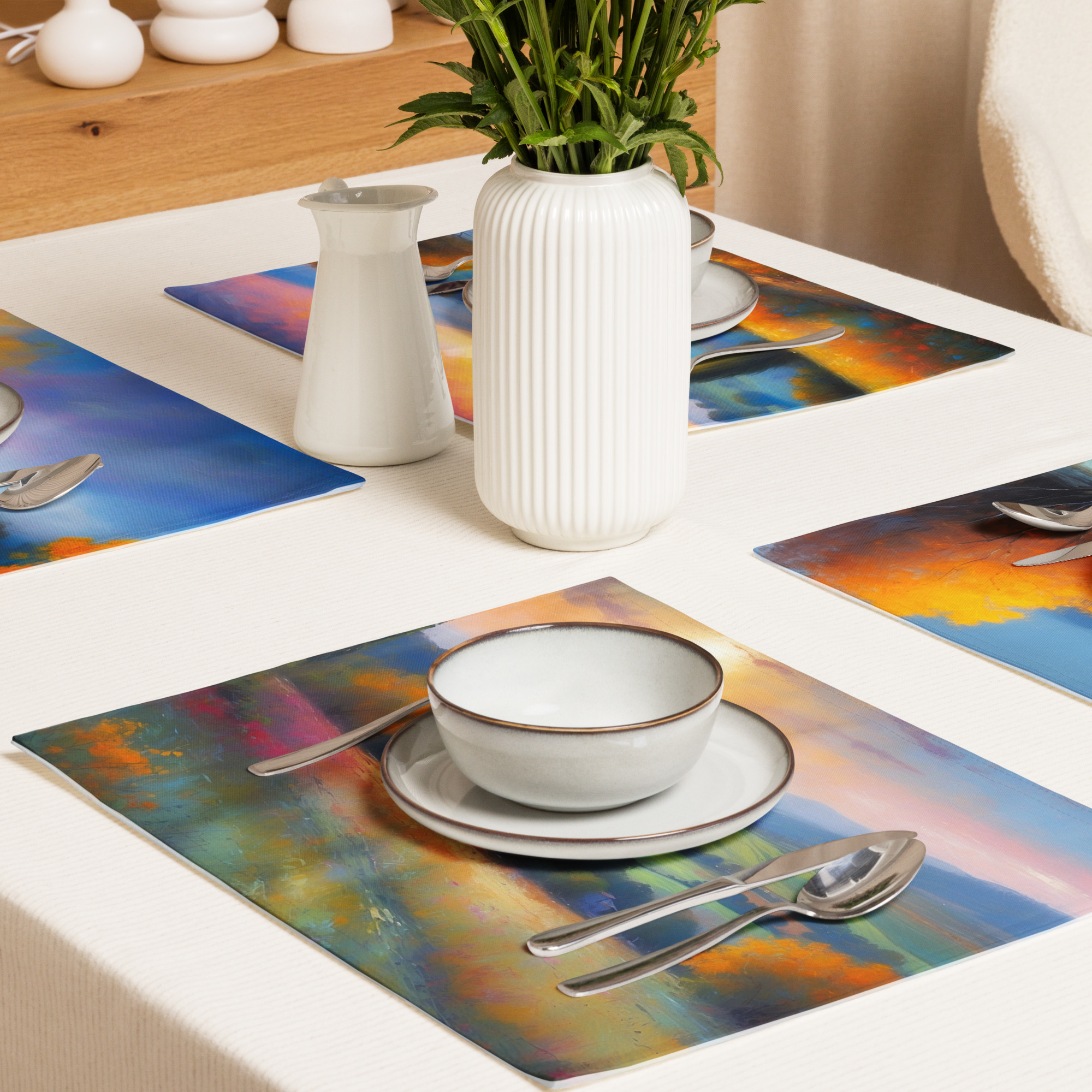 Glow at Dusk in Provence – Elegant Placemat Set 7 Glow at Dusk in Provence – Elegant Placemat Set - Image 7