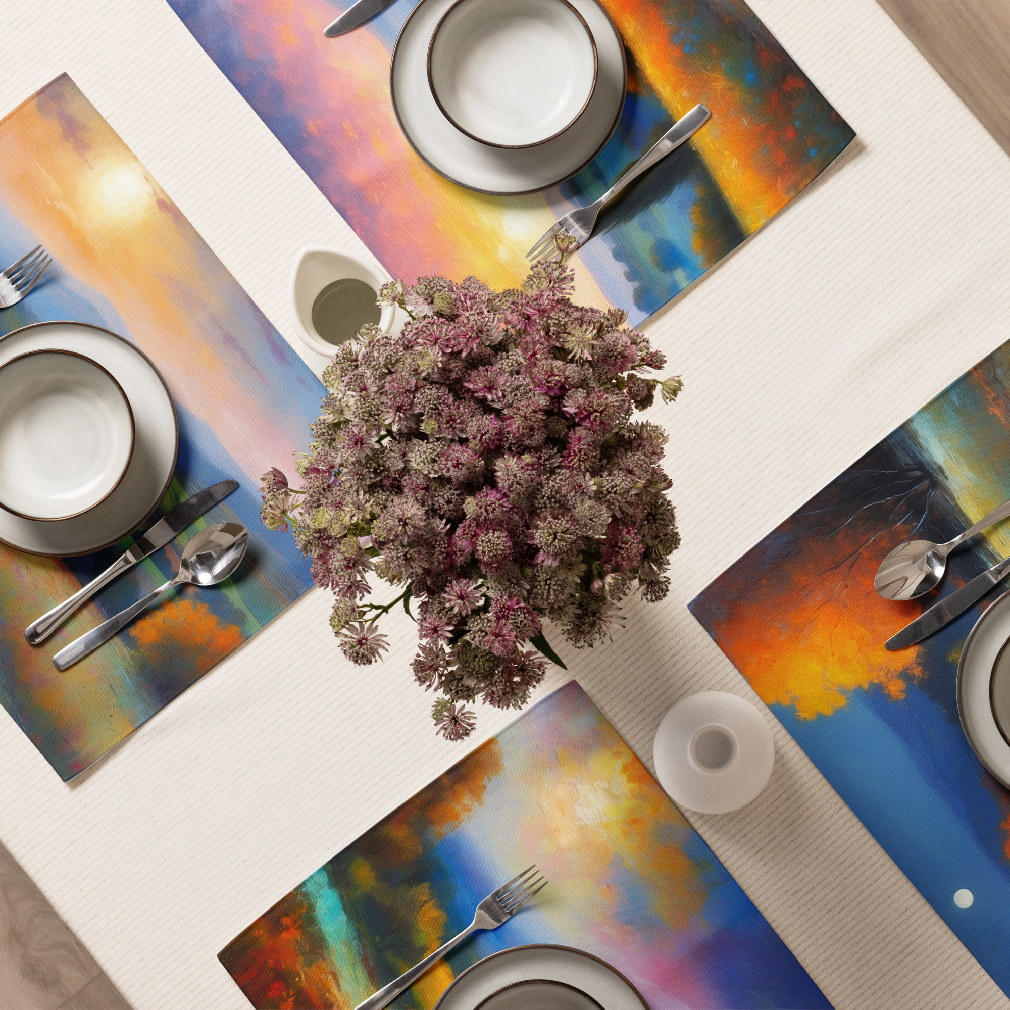 Glow at Dusk in Provence – Elegant Placemat Set 8 Glow at Dusk in Provence – Elegant Placemat Set - Image 8