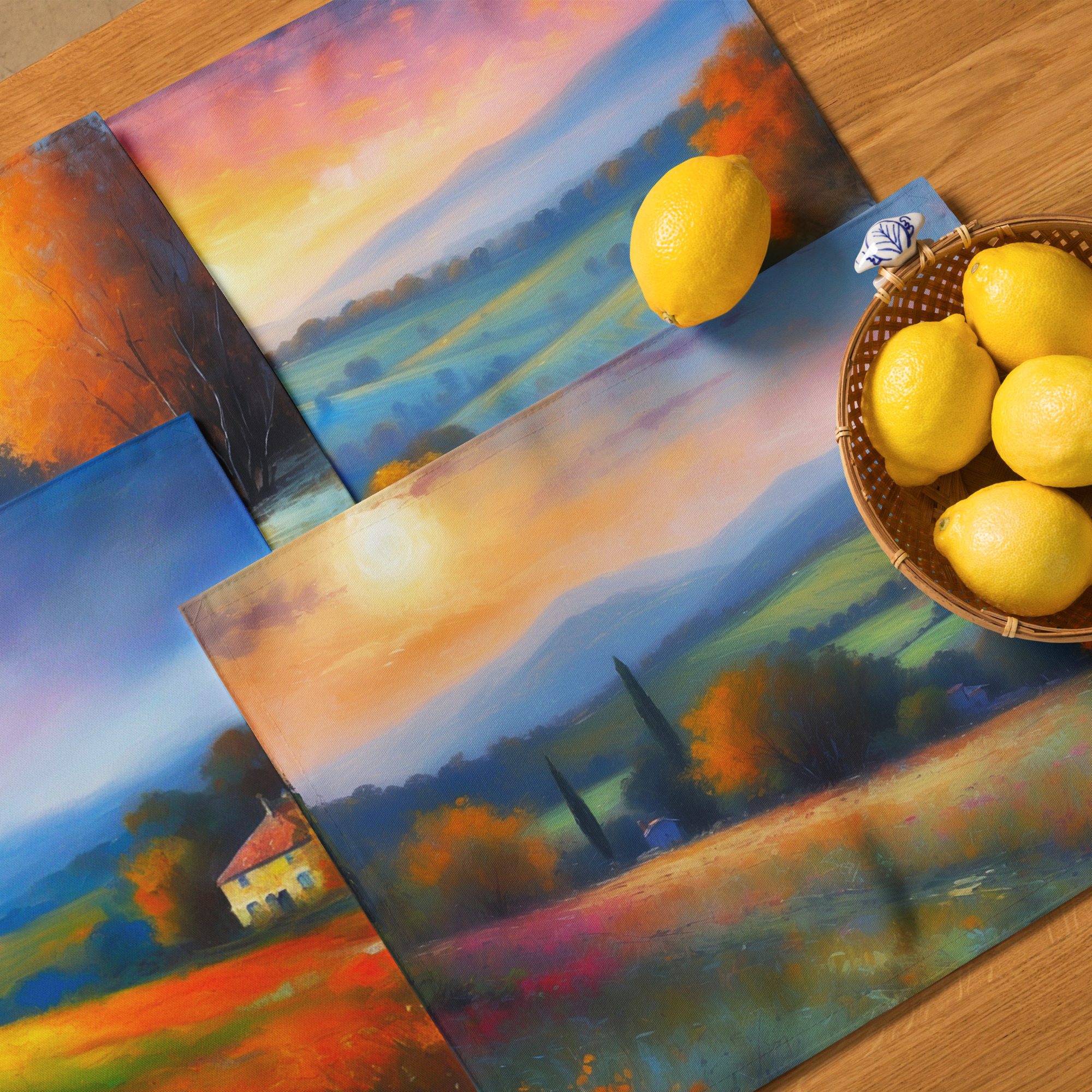 Glow at Dusk in Provence – Elegant Placemat Set 5 Glow at Dusk in Provence – Elegant Placemat Set - Image 5