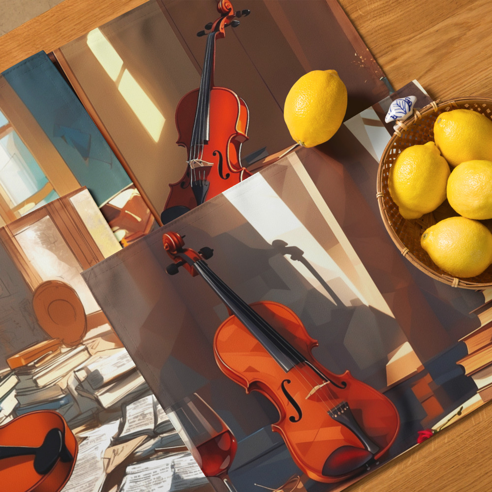 Music and Instruments – Artistic Placemat Set 5 Music and Instruments – Artistic Placemat Set - Image 5