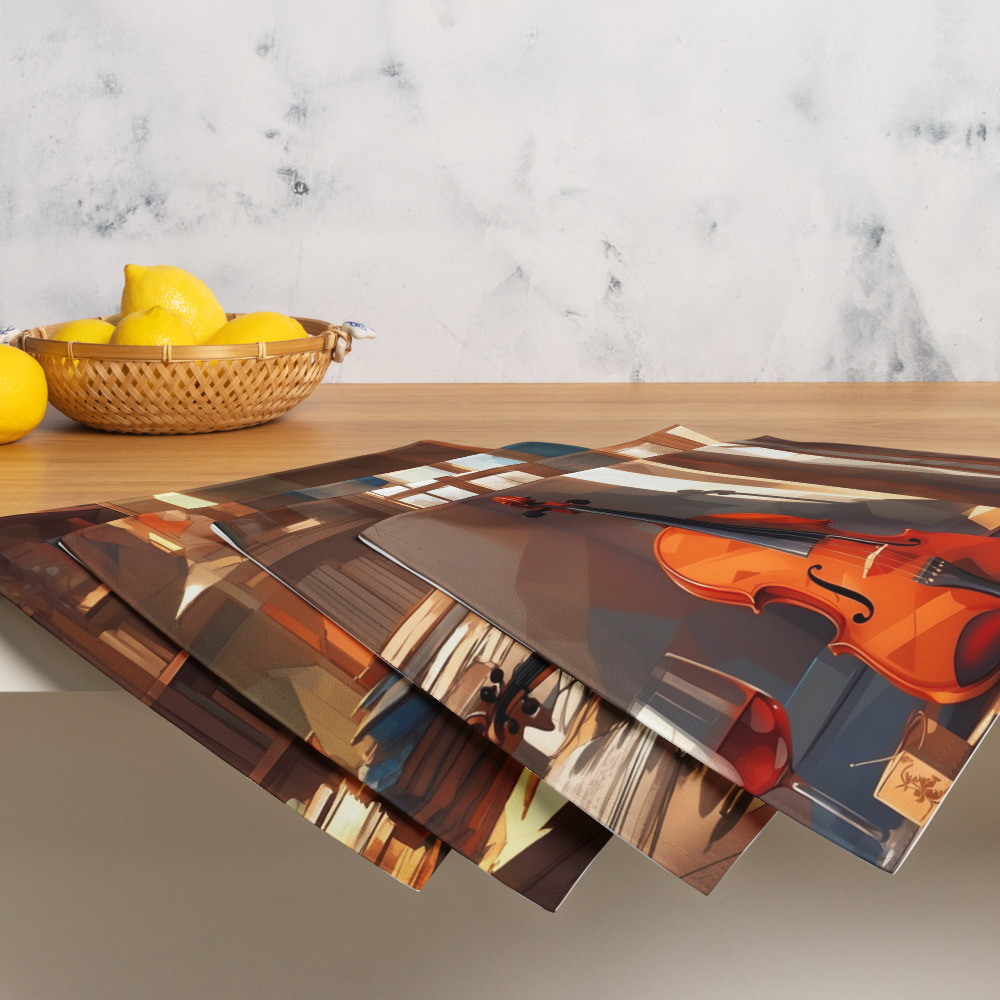 Music and Instruments – Artistic Placemat Set 7 Music and Instruments – Artistic Placemat Set - Image 7