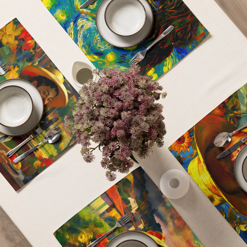 A Lady in the Garden – Artistic Placemat Set 3 A Lady in the Garden – Artistic Placemat Set - Image 3