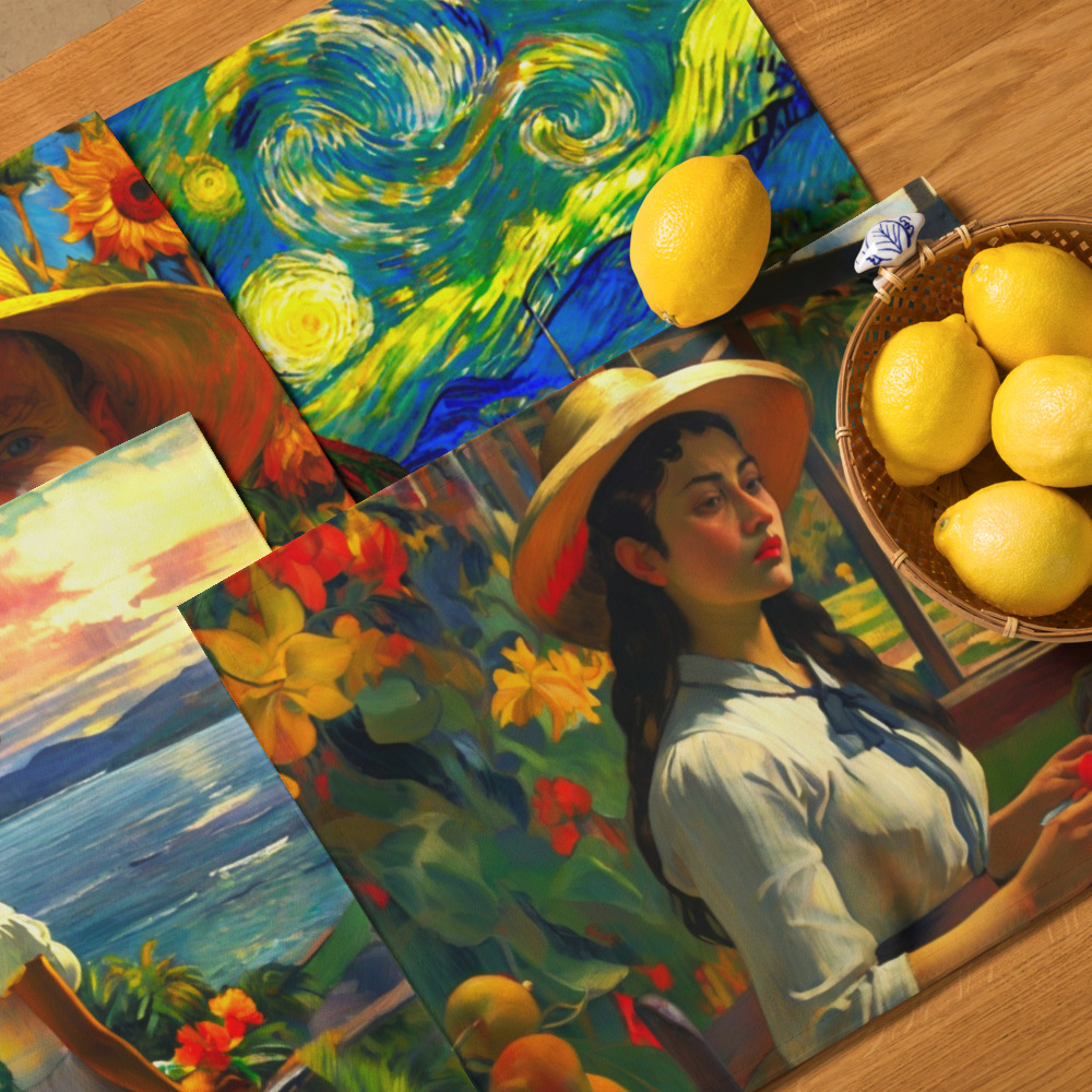 A Lady in the Garden – Artistic Placemat Set 5 A Lady in the Garden – Artistic Placemat Set - Image 5