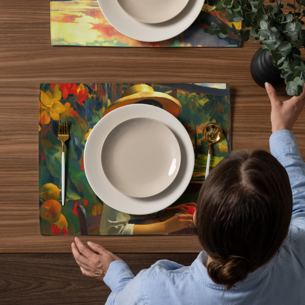 A Lady in the Garden – Artistic Placemat Set 9 A Lady in the Garden – Artistic Placemat Set - Image 9