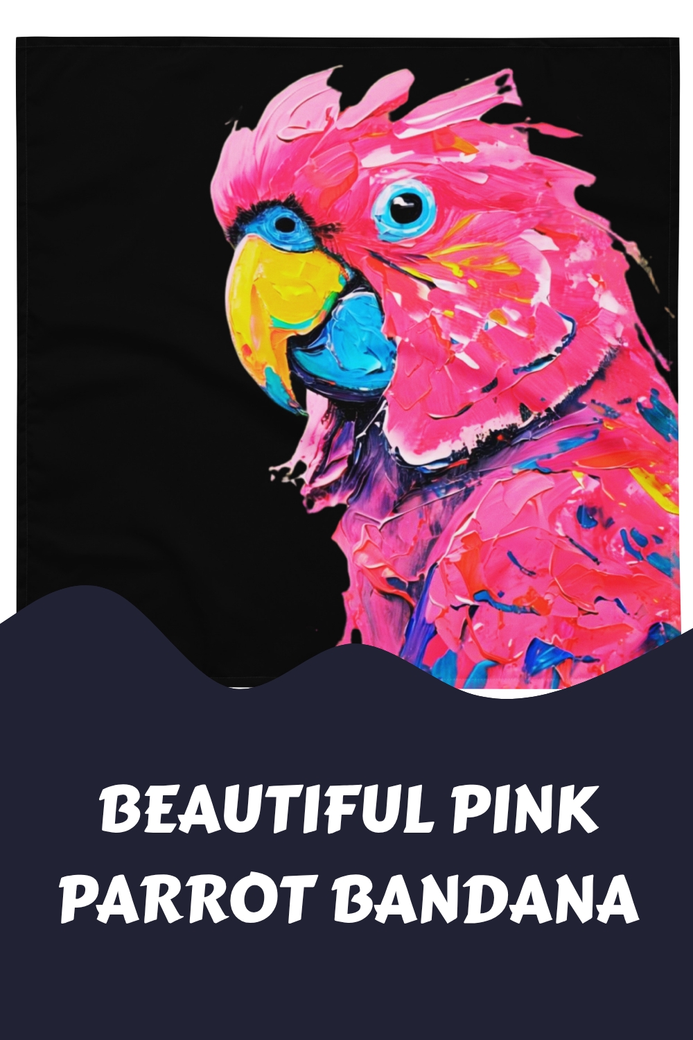Beautiful Pink Parrot Bandana generated pin 14468