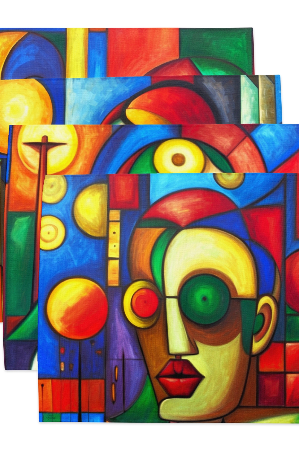 Cubism Art Placemat Set generated pin 12644 1