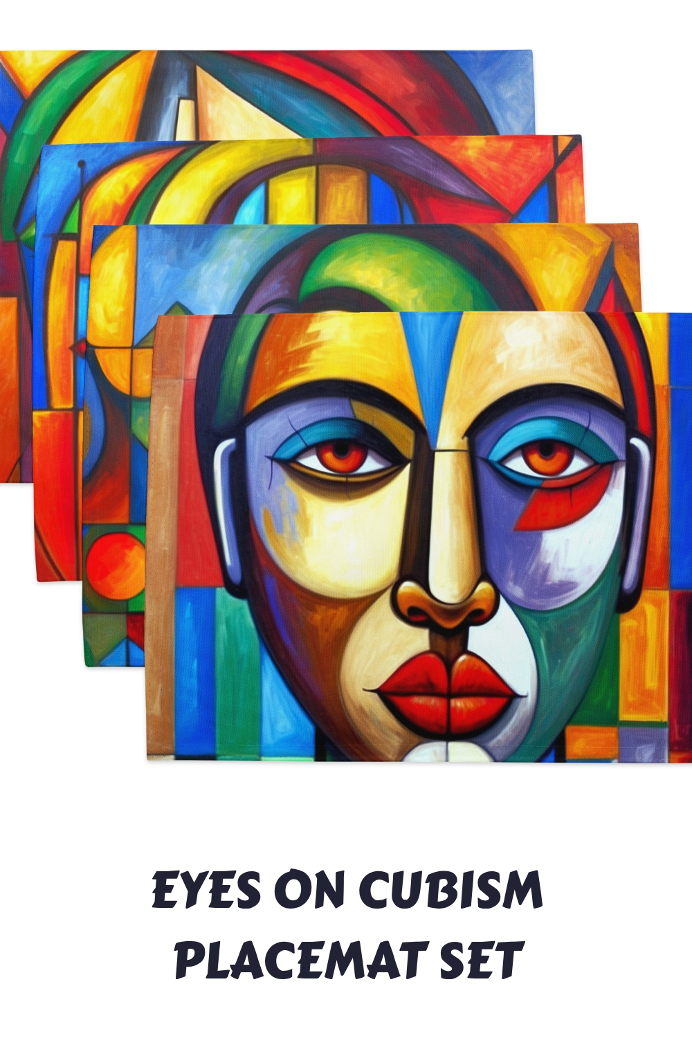 Eyes on Cubism Placemat Set generated pin 12646 2