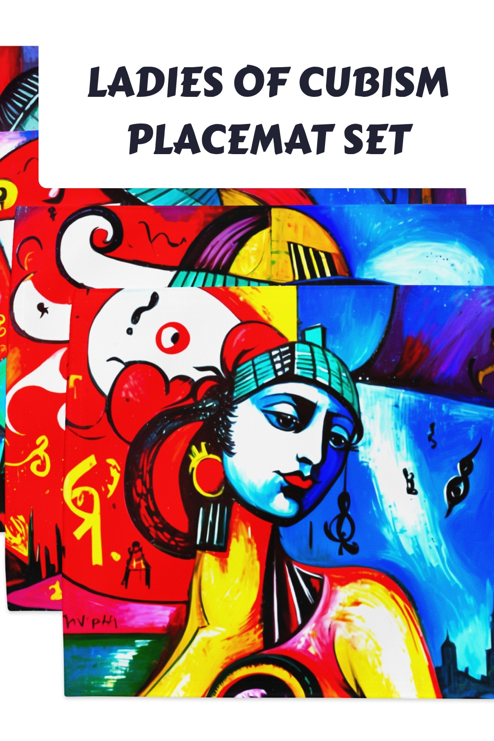 Ladies of Cubism Placemat Set 10 Ladies of Cubism Placemat Set generated pin 12640