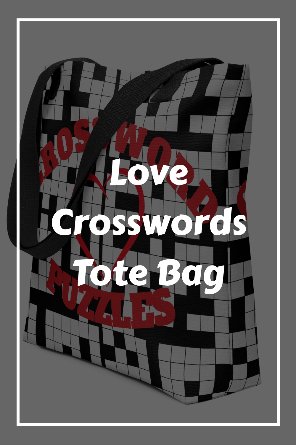 Love Crosswords Tote Bag generated pin 14240