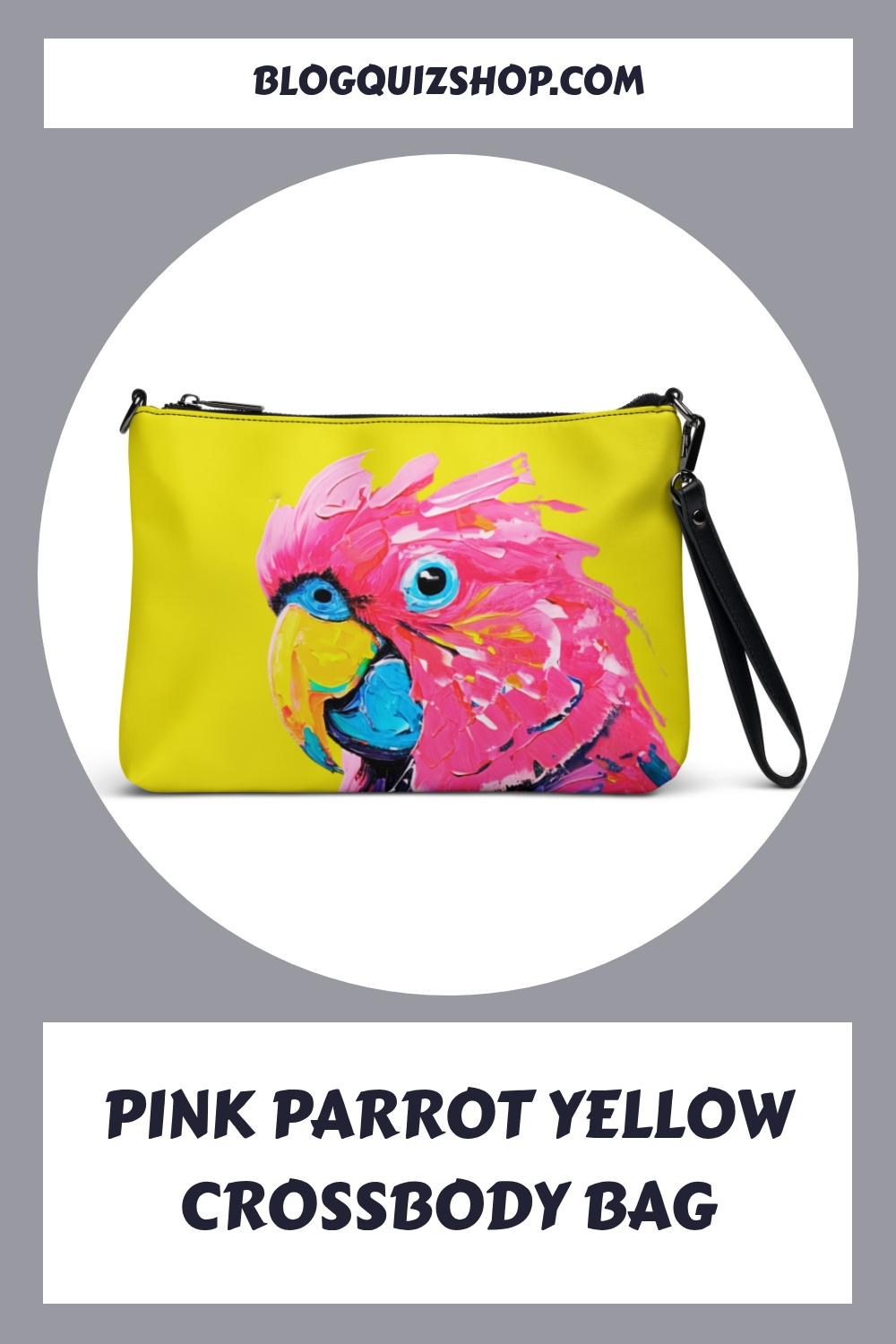 Pink Parrot Yellow Crossbody Bag generated pin 13748