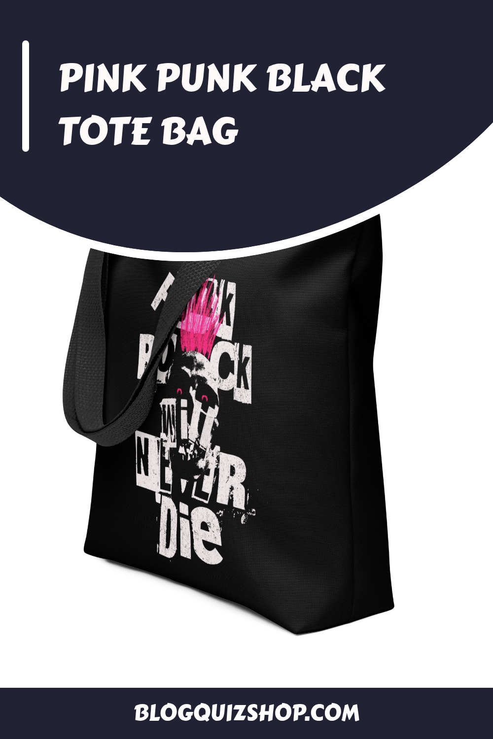 Pink Punk Black Tote Bag 14 Pink Punk Black Tote Bag generated pin 14225 1