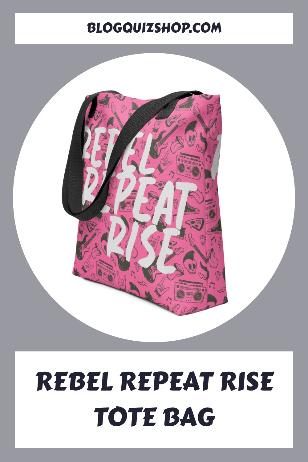 Rebel Repeat Rise Tote Bag generated pin 14221 1