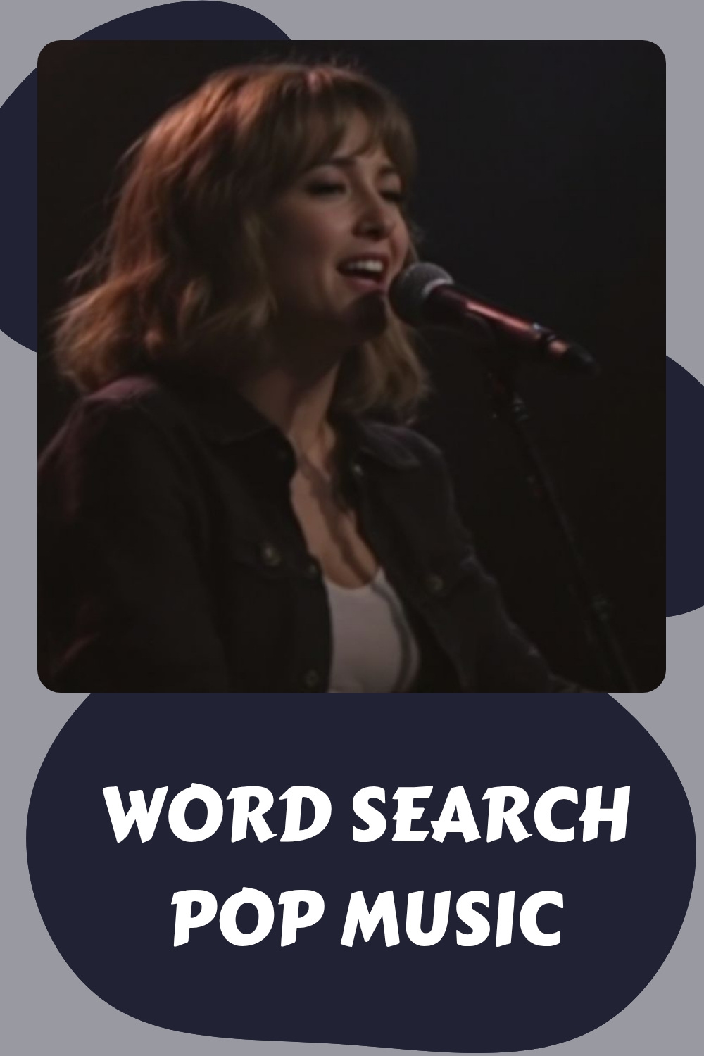 WORD SEARCH Pop Music generated pin 5009 3