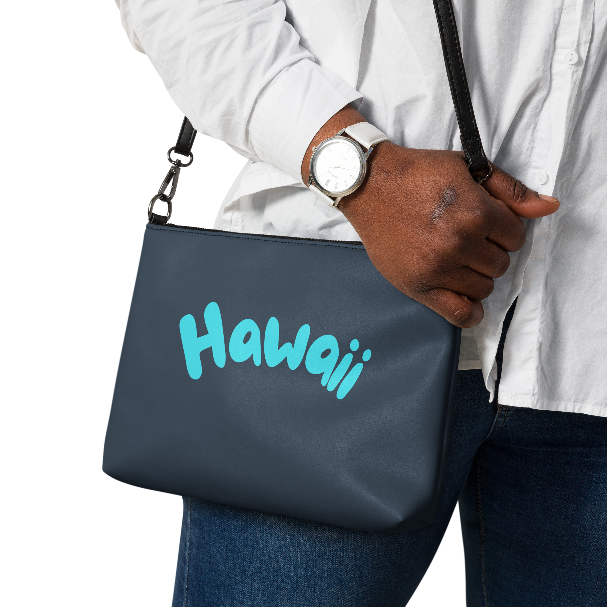 Hawaii Hibiscus Blue Crossbody Bag 5 Hawaii Hibiscus Blue Crossbody Bag - Image 5