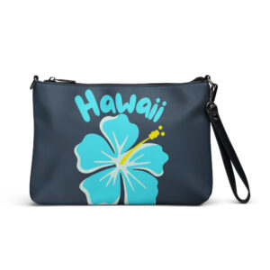 Hawaii Hibiscus Blue Crossbody Bag