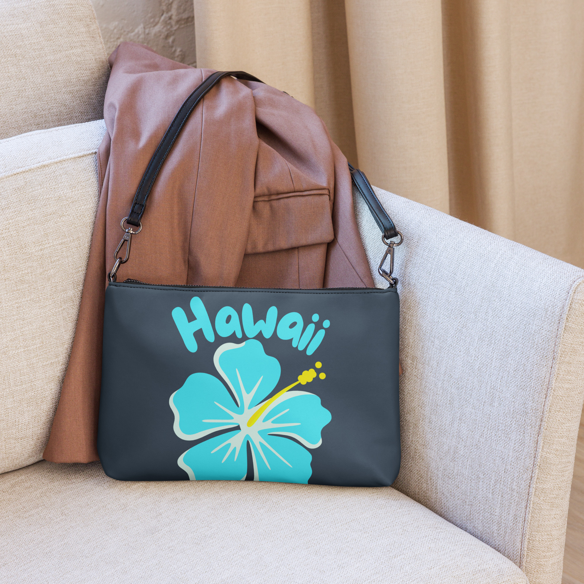 Hawaii Hibiscus Blue Crossbody Bag 12 Hawaii Hibiscus Blue Crossbody Bag - Image 12