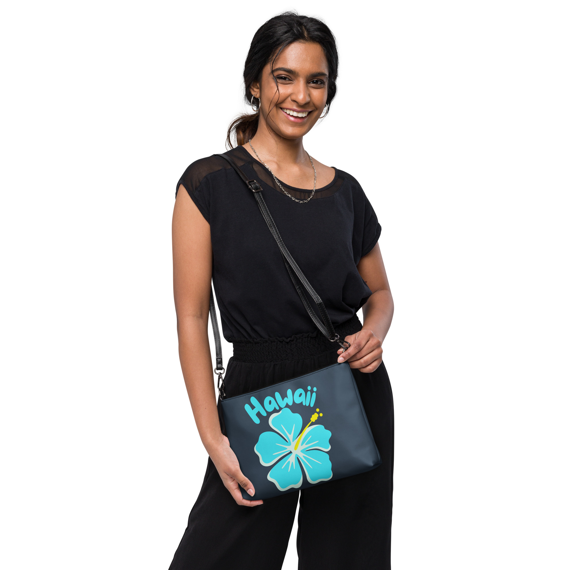 Hawaii Hibiscus Blue Crossbody Bag 10 Hawaii Hibiscus Blue Crossbody Bag - Image 10