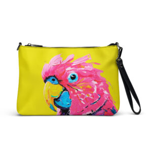 Pink Parrot Yellow Crossbody Bag