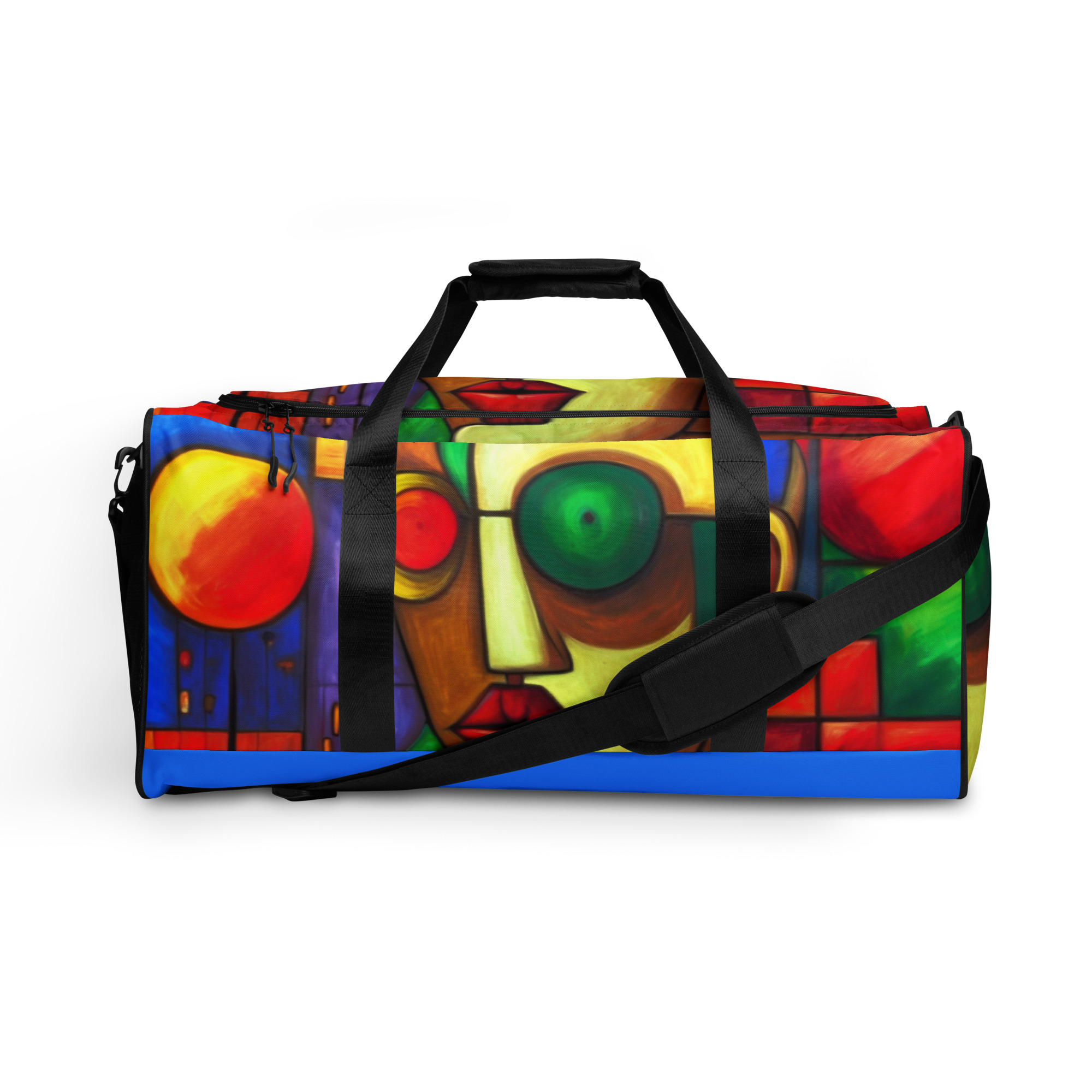 Cubism Style Duffle Bag – Artistic Travel Companion 6 Cubism Style Duffle Bag – Artistic Travel Companion - Image 6