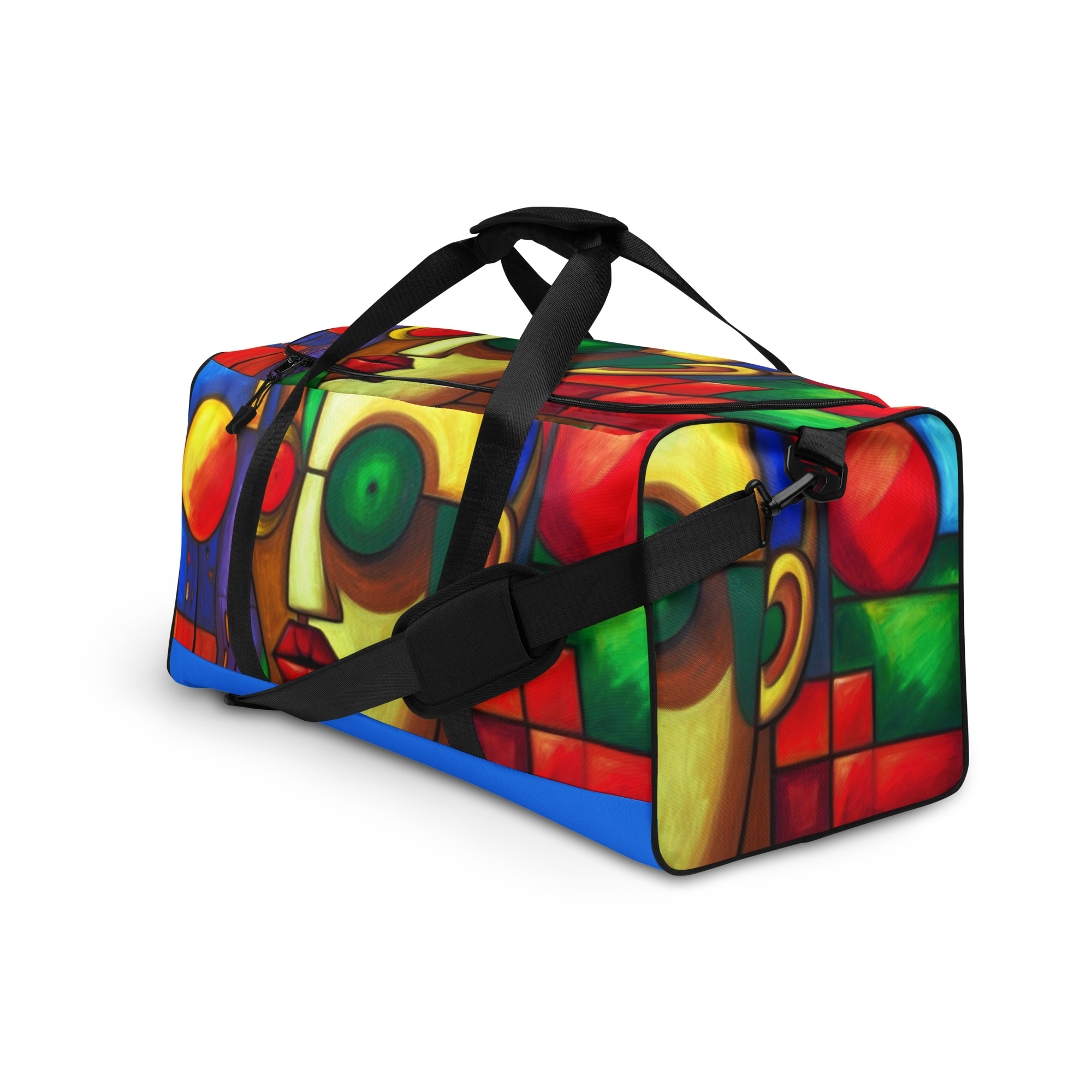 Cubism Style Duffle Bag – Artistic Travel Companion 11 Cubism Style Duffle Bag – Artistic Travel Companion - Image 11