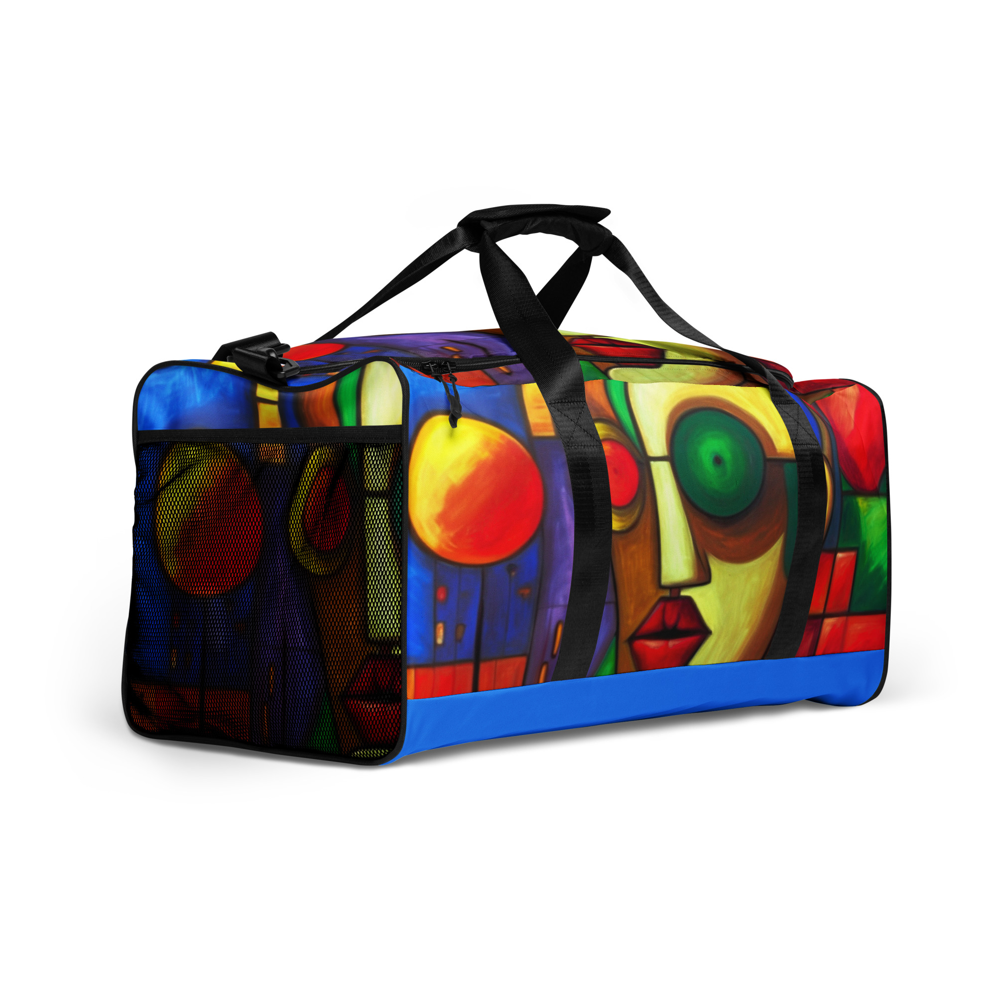 Cubism Style Duffle Bag – Artistic Travel Companion 5 Cubism Style Duffle Bag – Artistic Travel Companion - Image 5