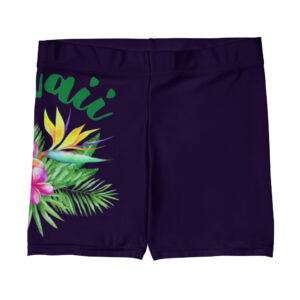 Hawaii Floral Yoga Shorts