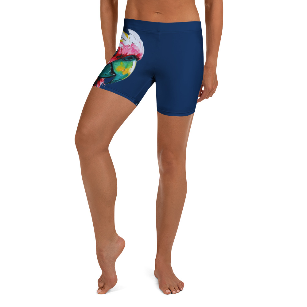 Pretty Parrot Yoga Shorts 6 Pretty Parrot Yoga Shorts - Image 6
