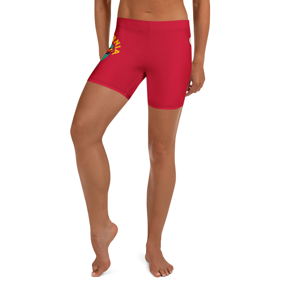 Love California Red Yoga Shorts 9 Love California Red Yoga Shorts - Image 9
