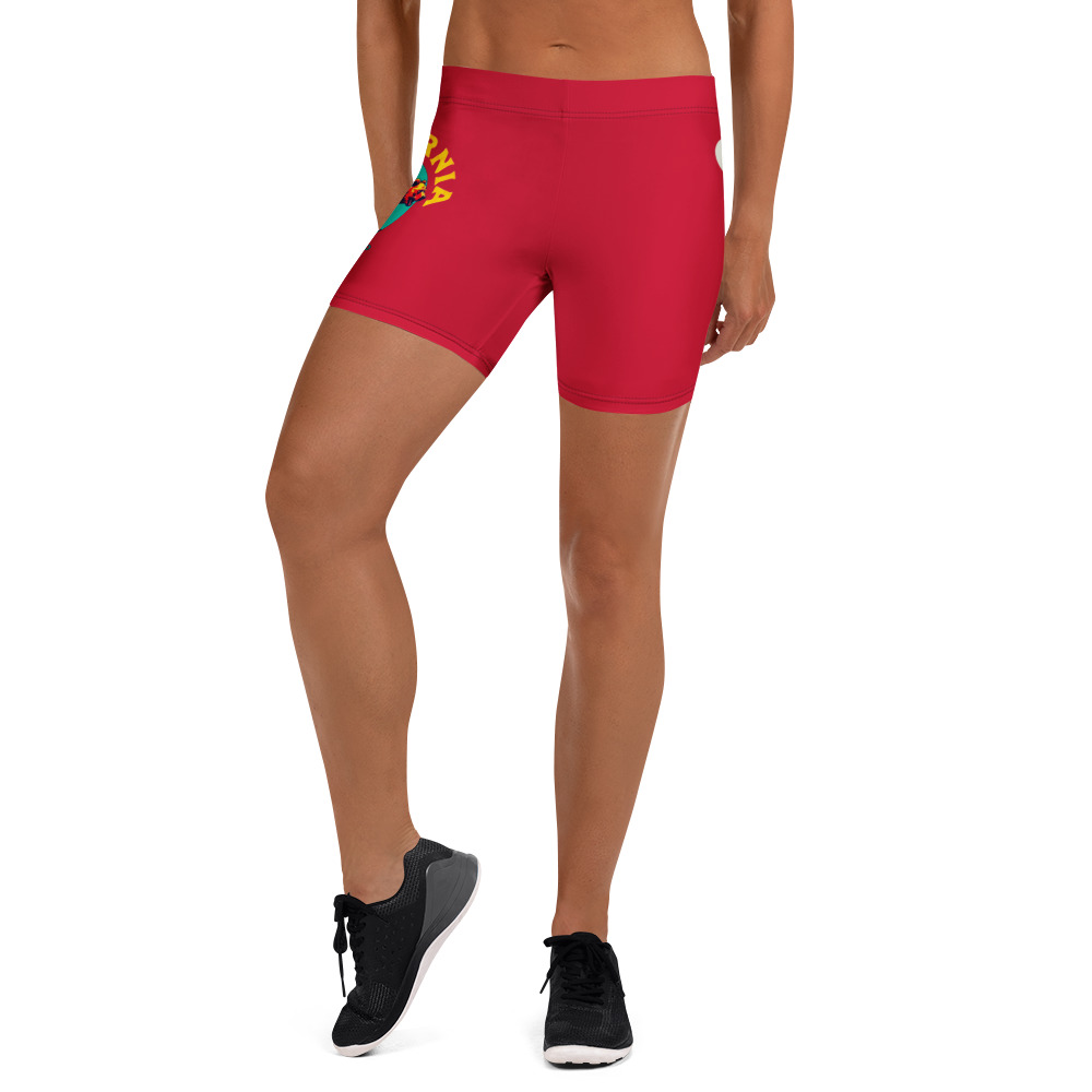 Love California Red Yoga Shorts 6 Love California Red Yoga Shorts - Image 6