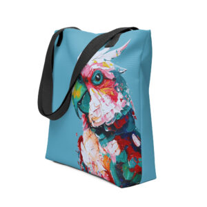 Steel Blue Parrot Tote Bag