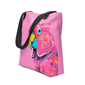 Pink Parrot Tote Bag