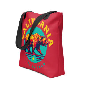California Big Bear Red Tote Bag