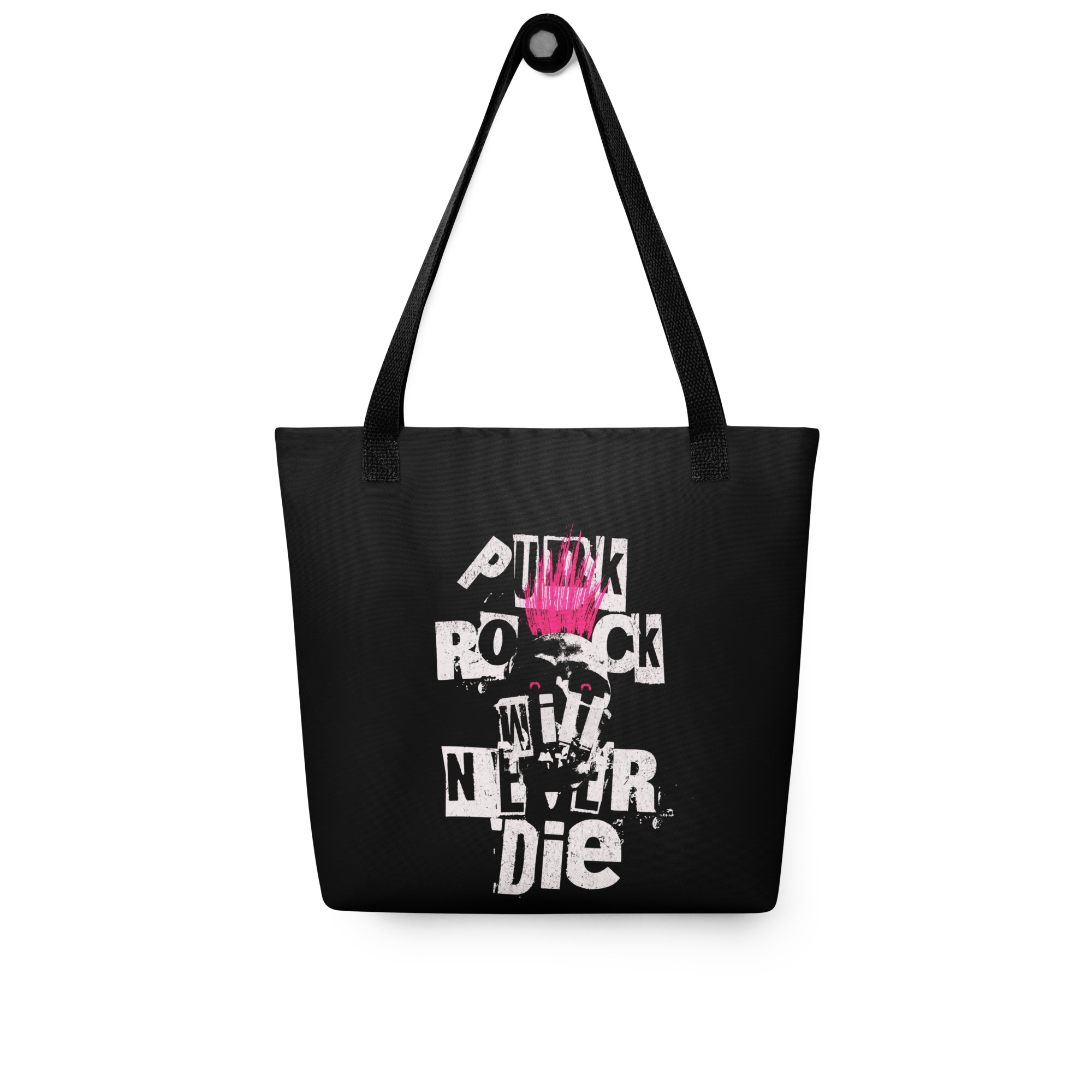 Pink Punk Black Tote Bag 4 Pink Punk Black Tote Bag - Image 4