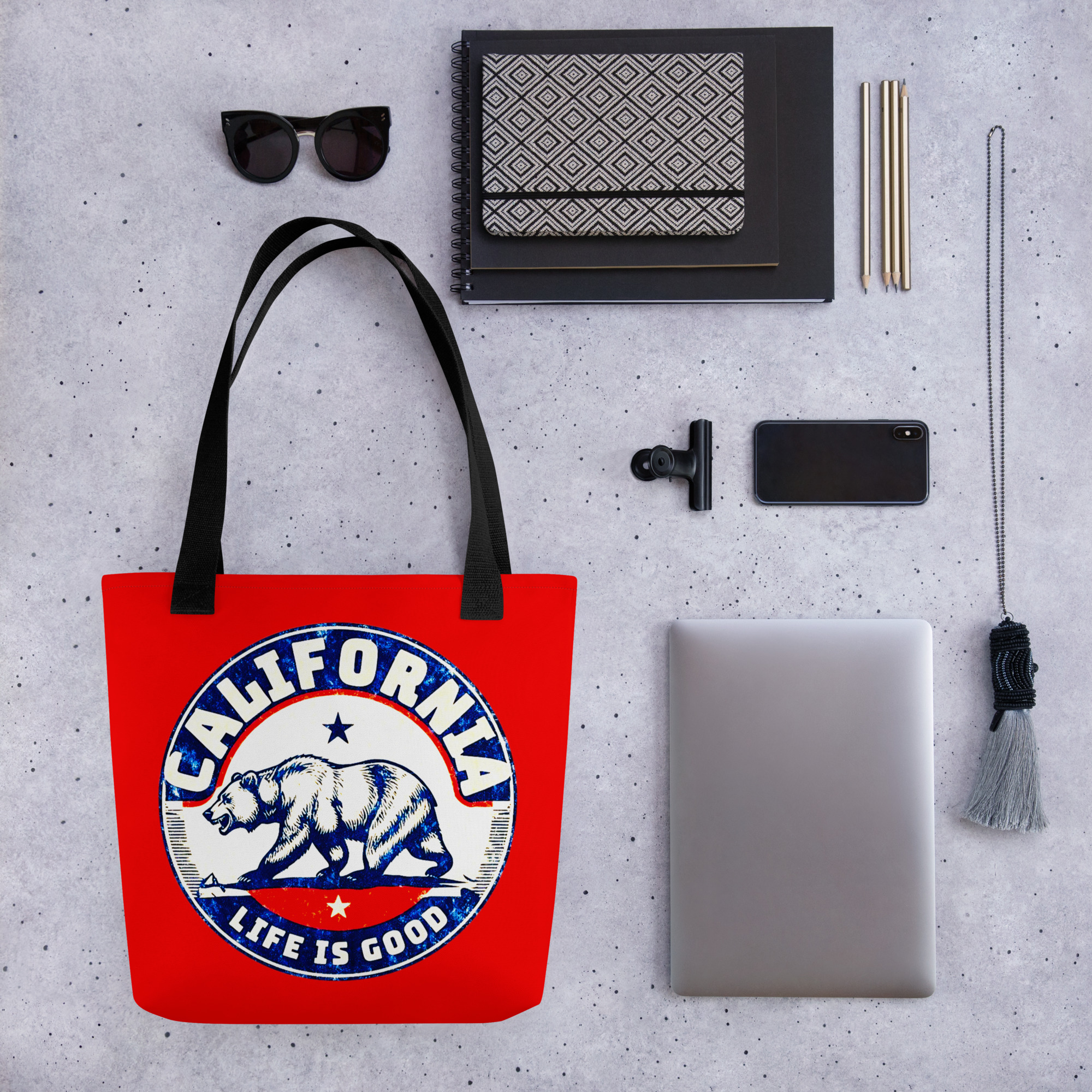 California Red Tote Bag 6 California Red Tote Bag - Image 6