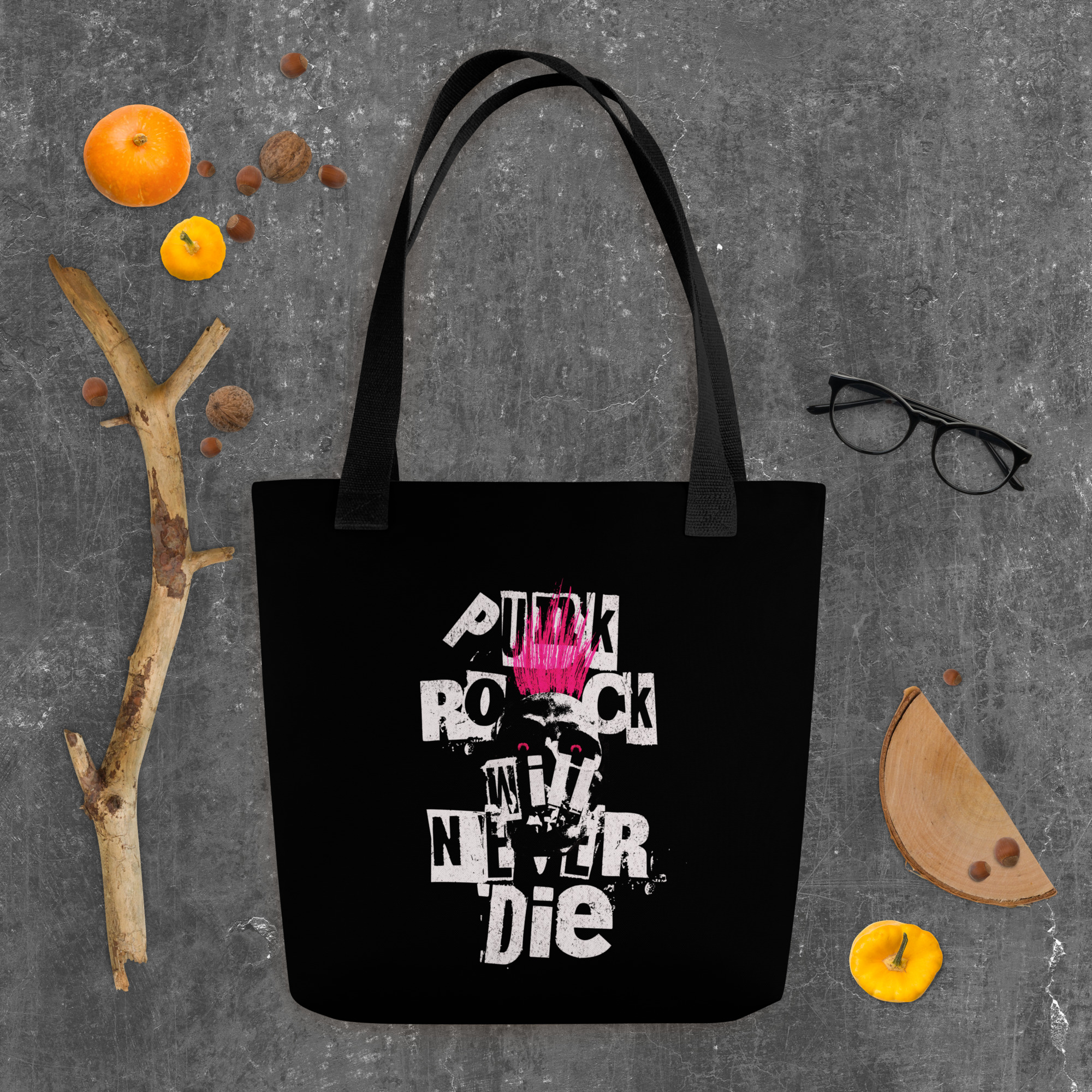 Pink Punk Black Tote Bag 5 Pink Punk Black Tote Bag - Image 5