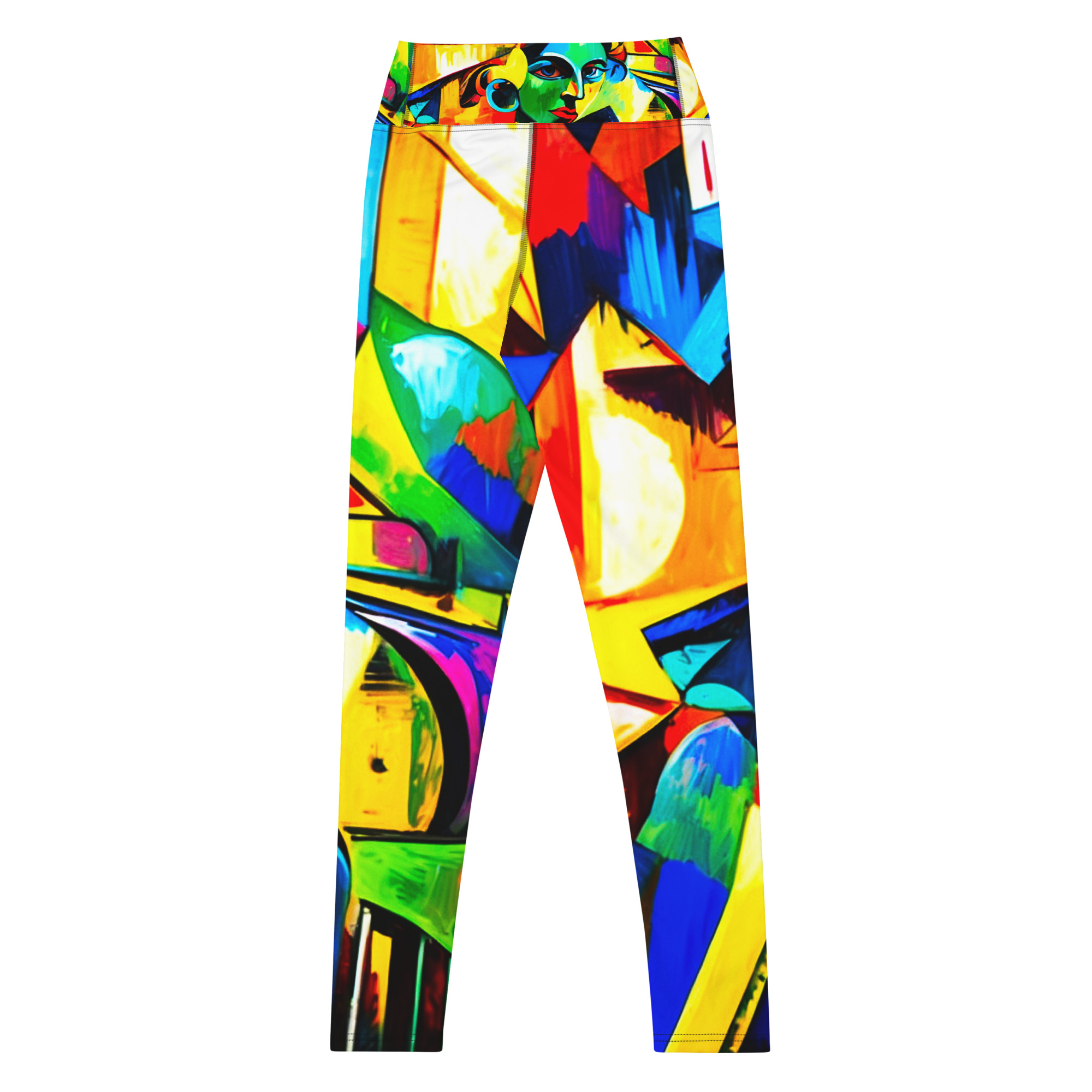 Cubism Colours Yoga Leggings 2 Cubism Colours Yoga Leggings - Image 2