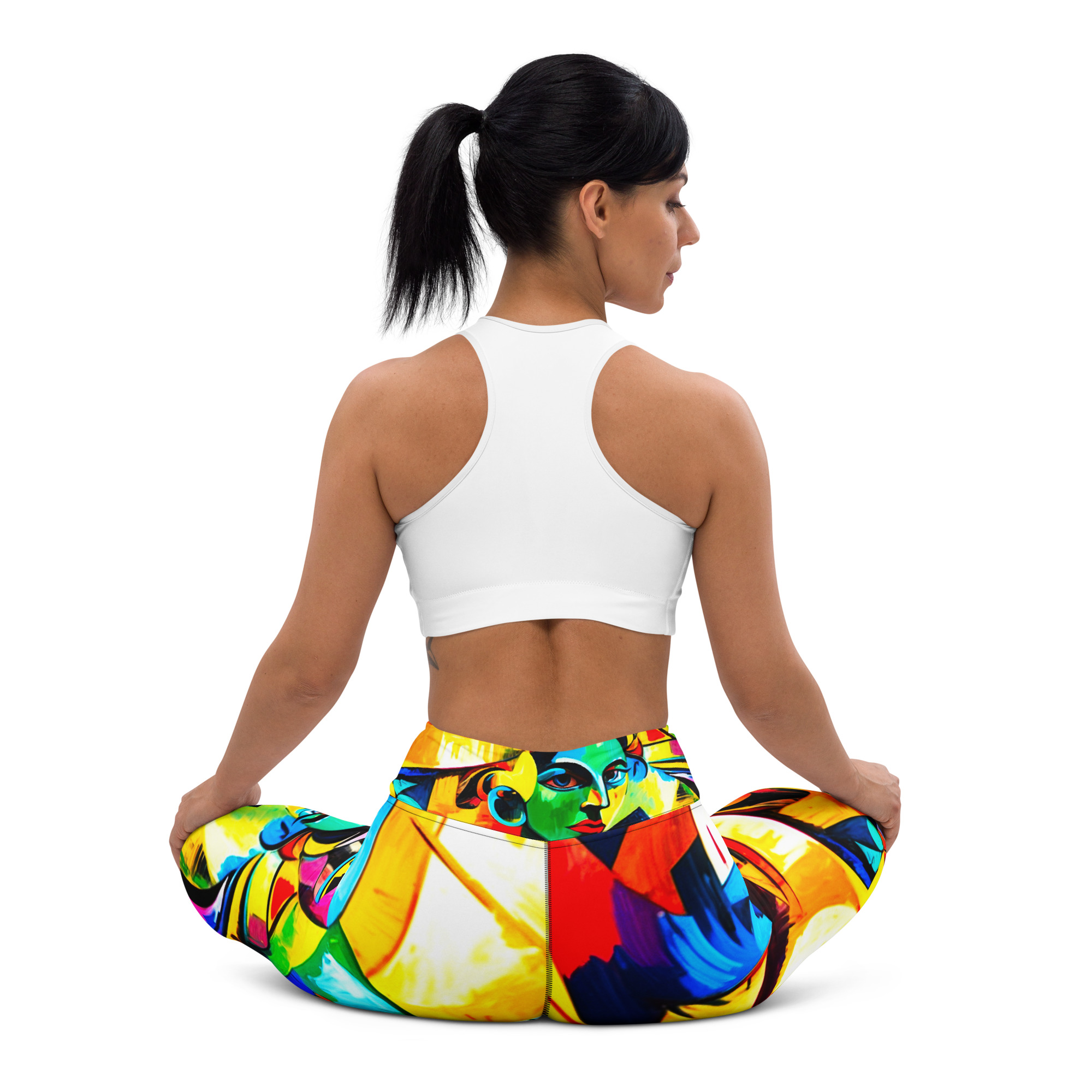 Cubism Colours Yoga Leggings 7 Cubism Colours Yoga Leggings - Image 7