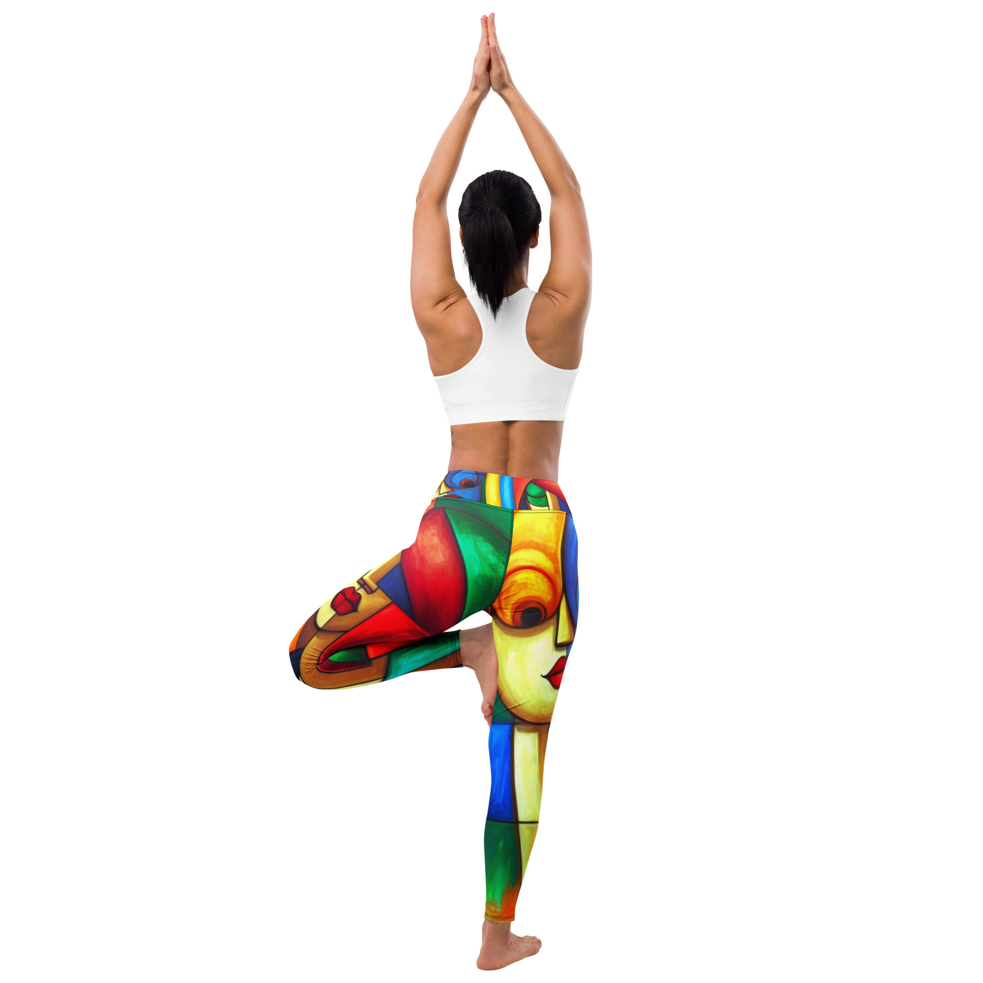 Colourful Cubism Yoga Leggings – Artistic Activewear 13 Colourful Cubism Yoga Leggings – Artistic Activewear - Image 13