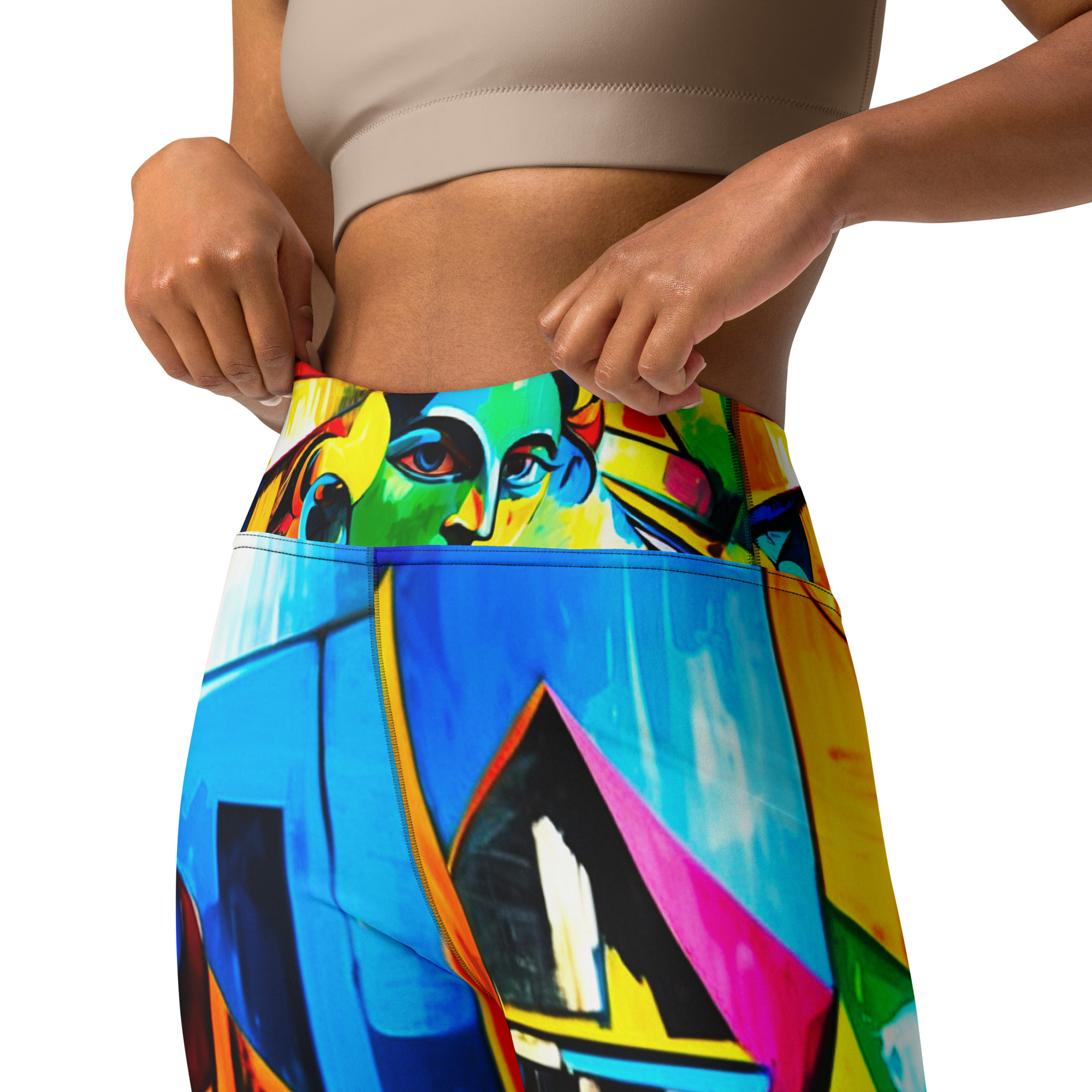 Cubism Colours Yoga Leggings 11 Cubism Colours Yoga Leggings - Image 11