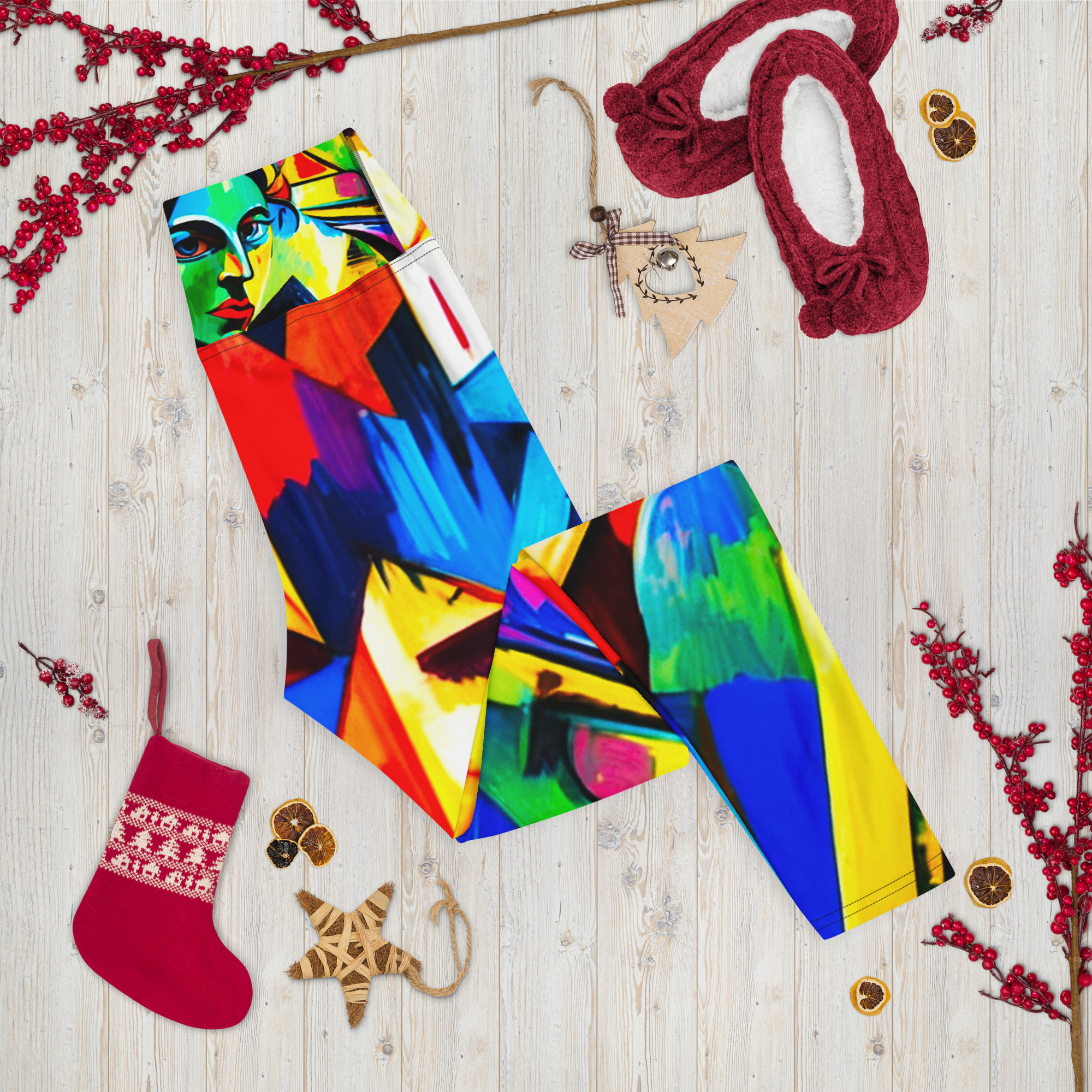 Cubism Colours Yoga Leggings 16 Cubism Colours Yoga Leggings - Image 16