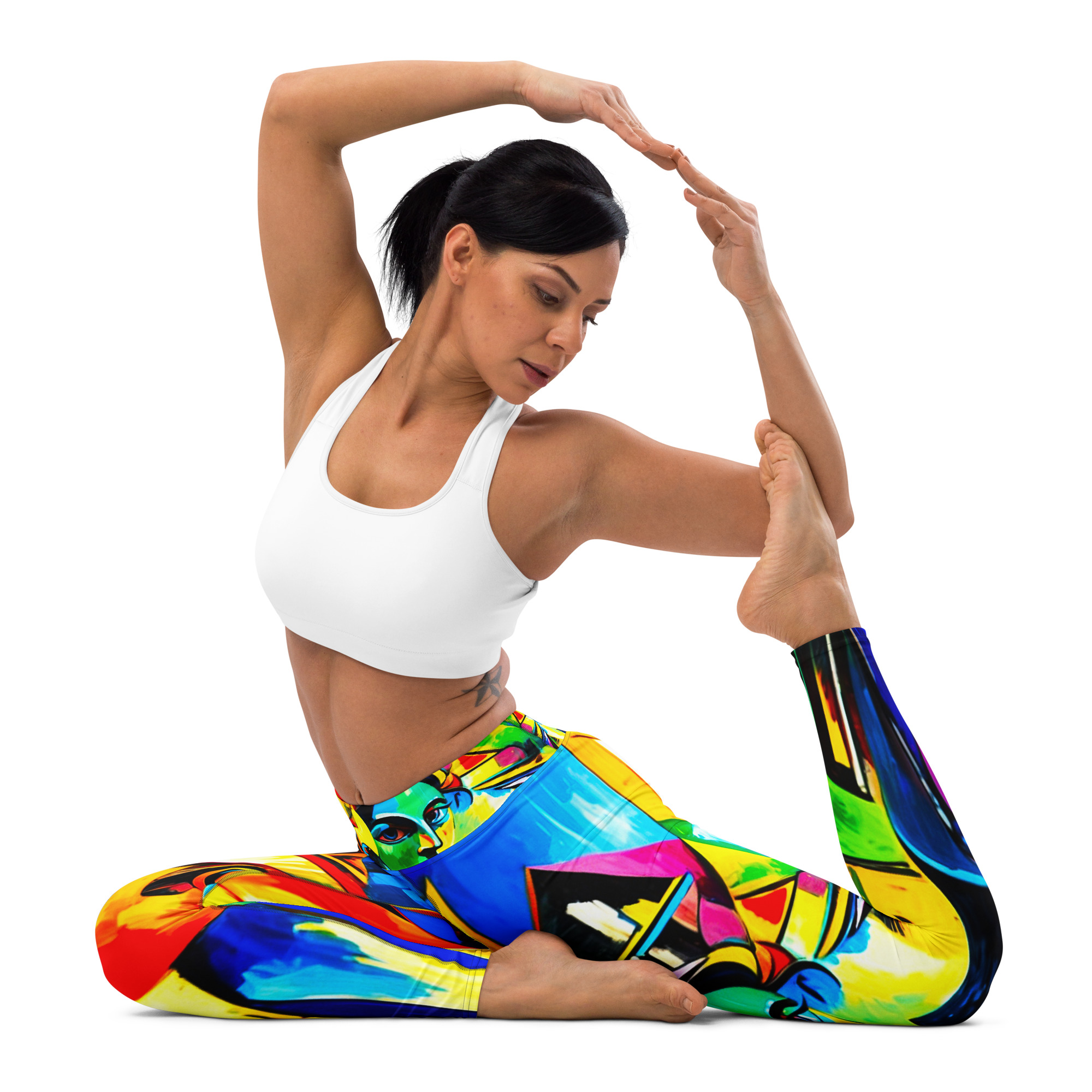 Cubism Colours Yoga Leggings 9 Cubism Colours Yoga Leggings - Image 9