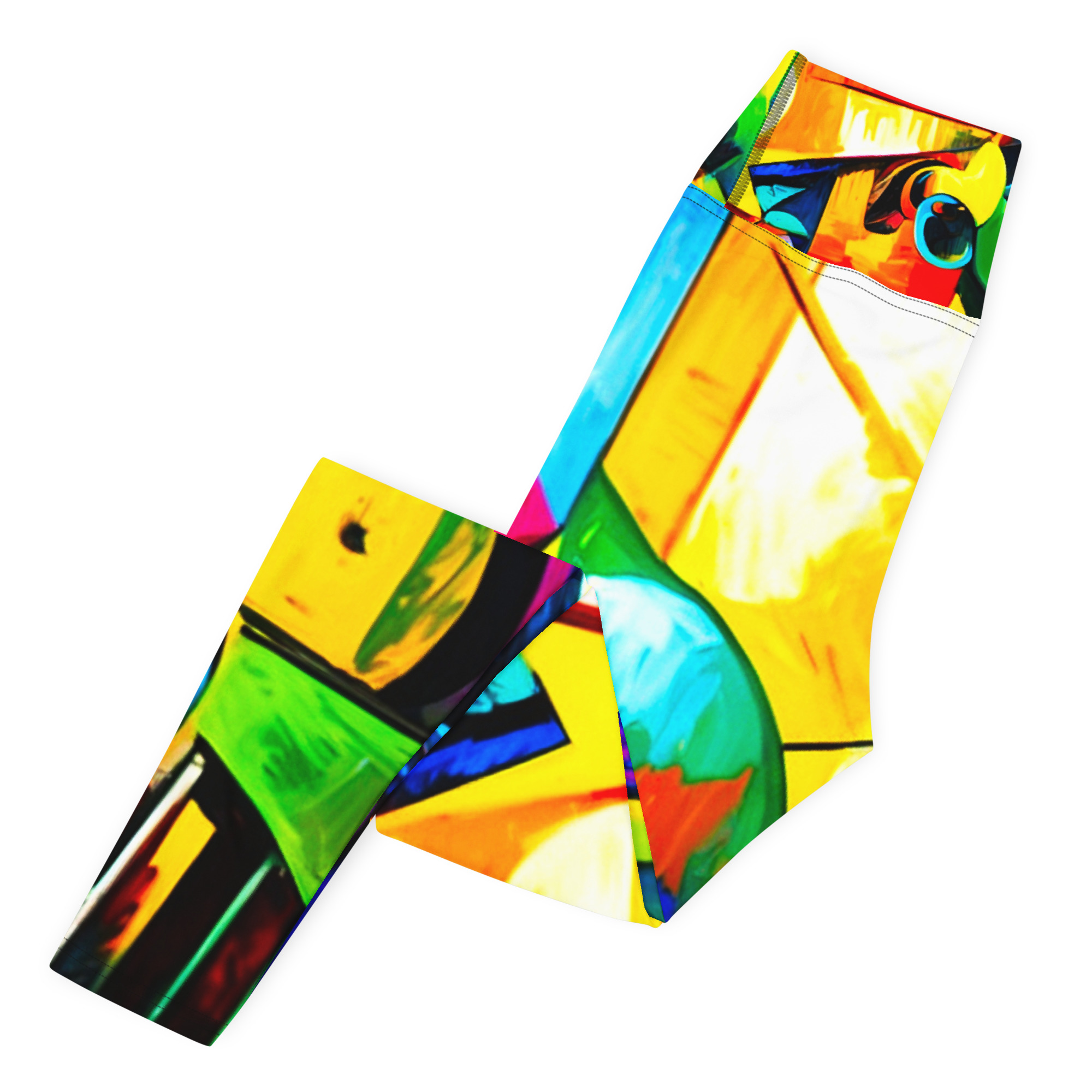 Cubism Colours Yoga Leggings 4 Cubism Colours Yoga Leggings - Image 4