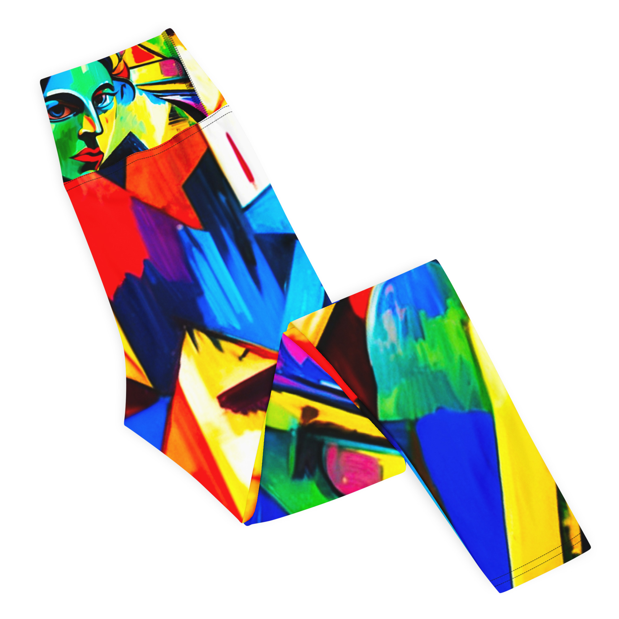 Cubism Colours Yoga Leggings 6 Cubism Colours Yoga Leggings - Image 6